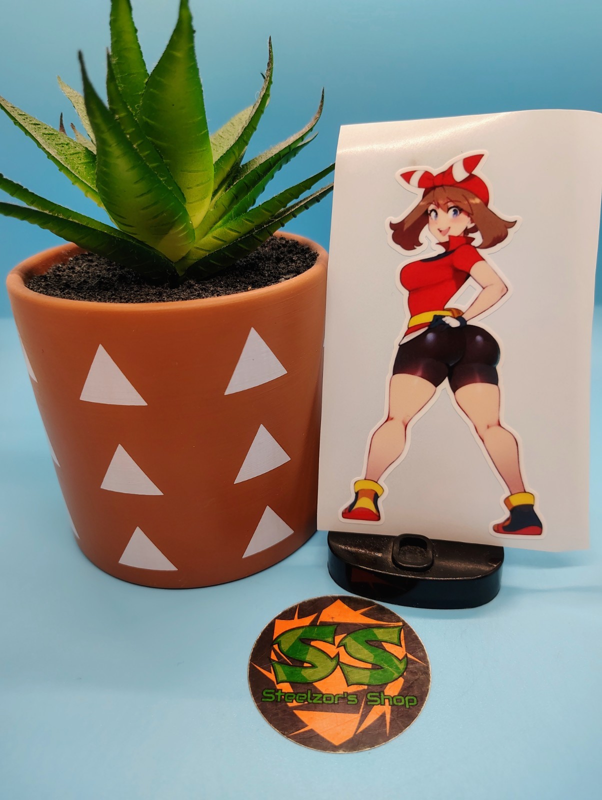 (4.5 Inches) Female Trainer – May (Thicc #2) – Water-Resistant Vinyl Sticker