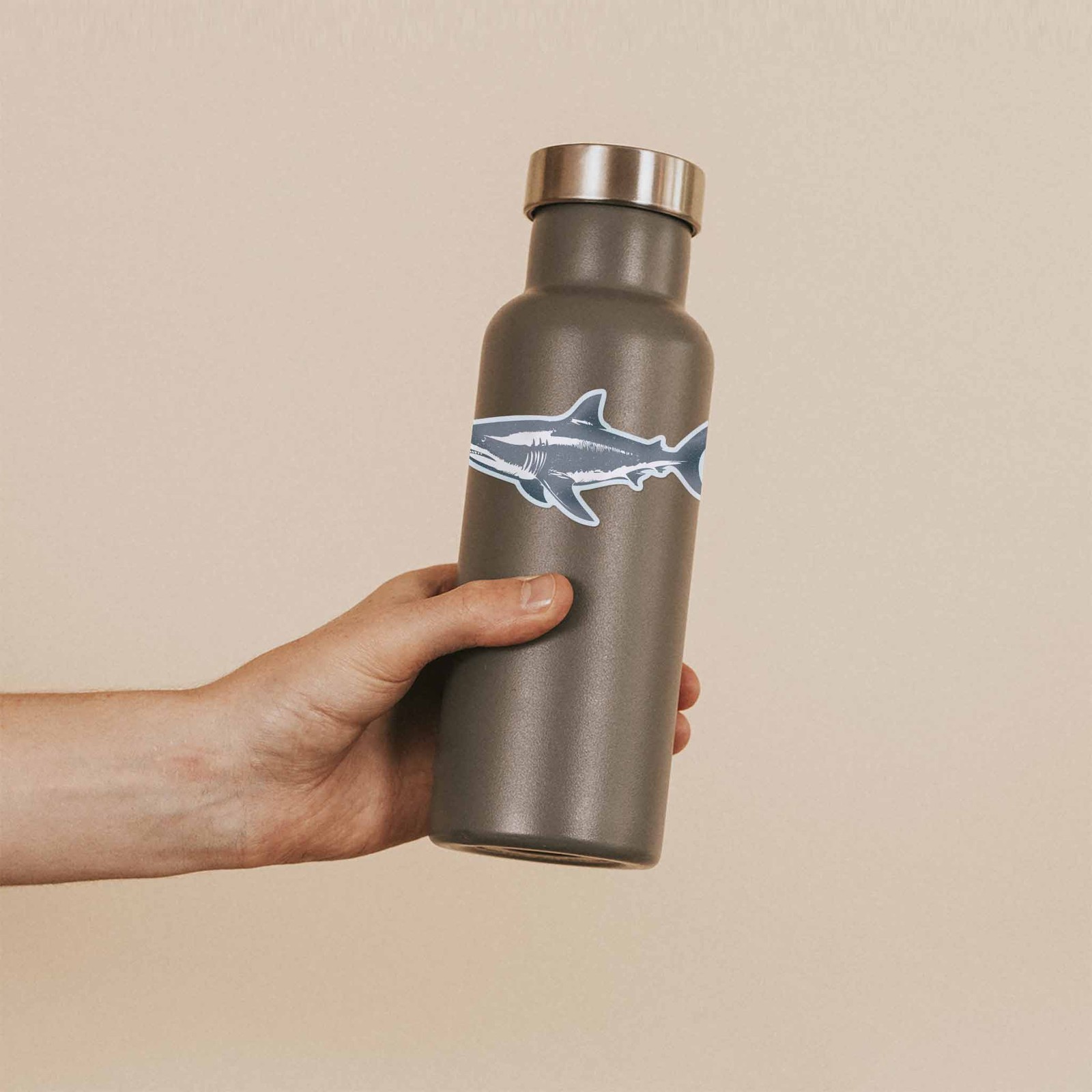 Shark Sticker – Cool Ocean Beach Decal for Laptop & Hydroflask Water Bottle