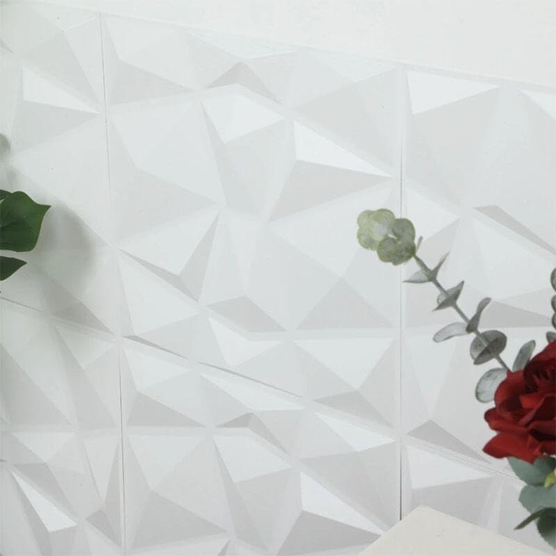25Pack 3D Wall Panels Wall Decor Tiles Textured Design PVC Waterproof 11.8 11.8I