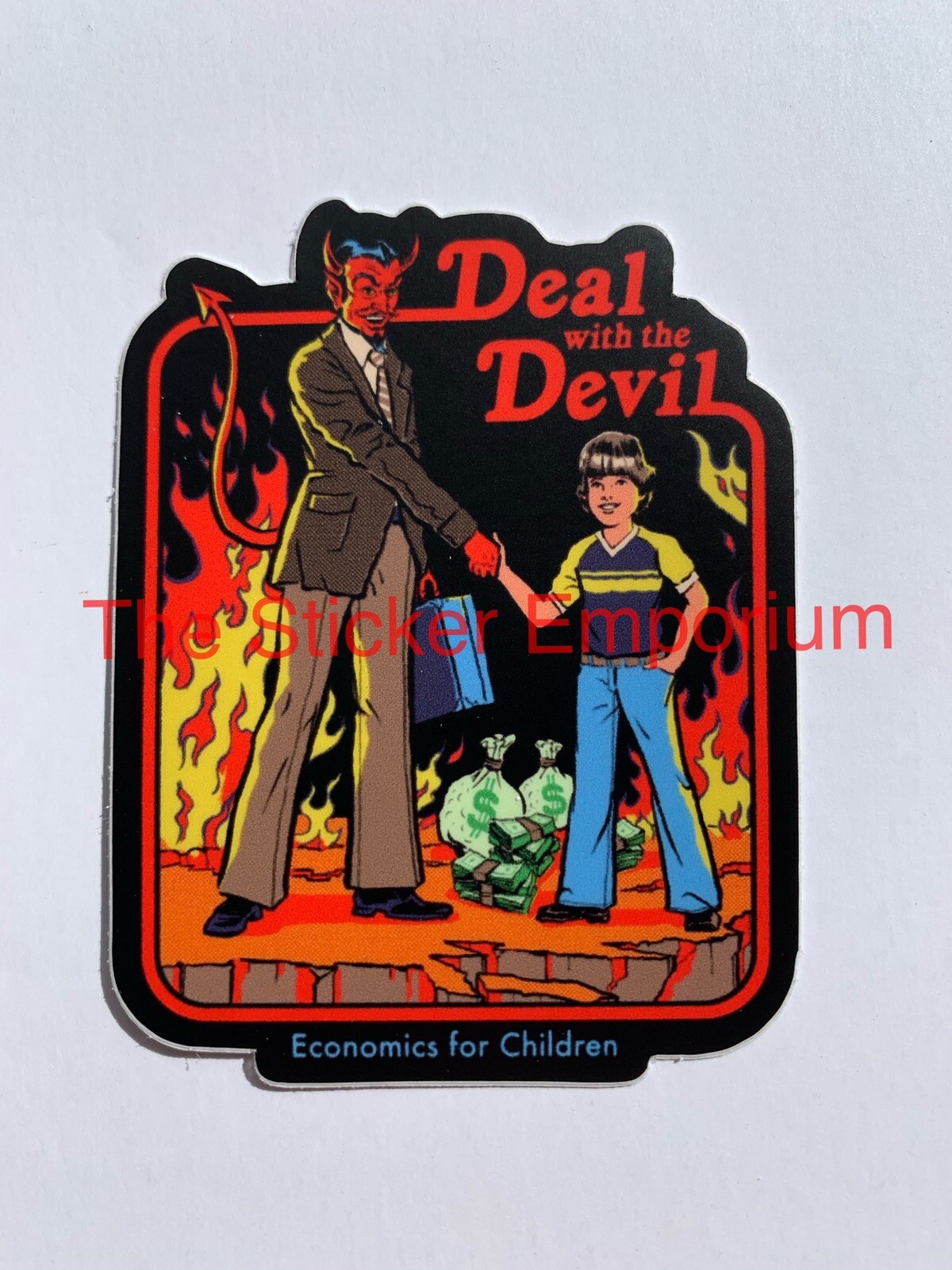 Deal With The Devil Sticker ~ Funny Wiccan Wicca Witch Book Occult Sprit Decal