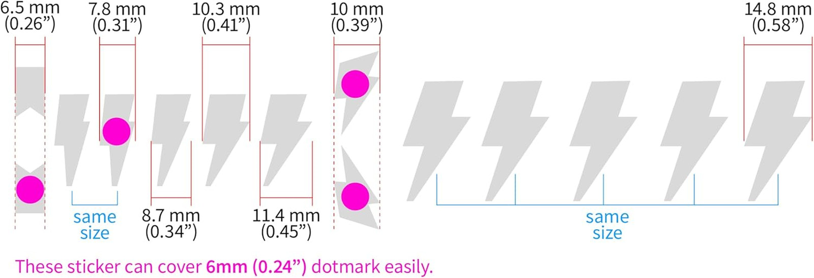 Lightning Bolts Glow in the Dark Guitar Fingerboard Fret Markers Inly Sickers