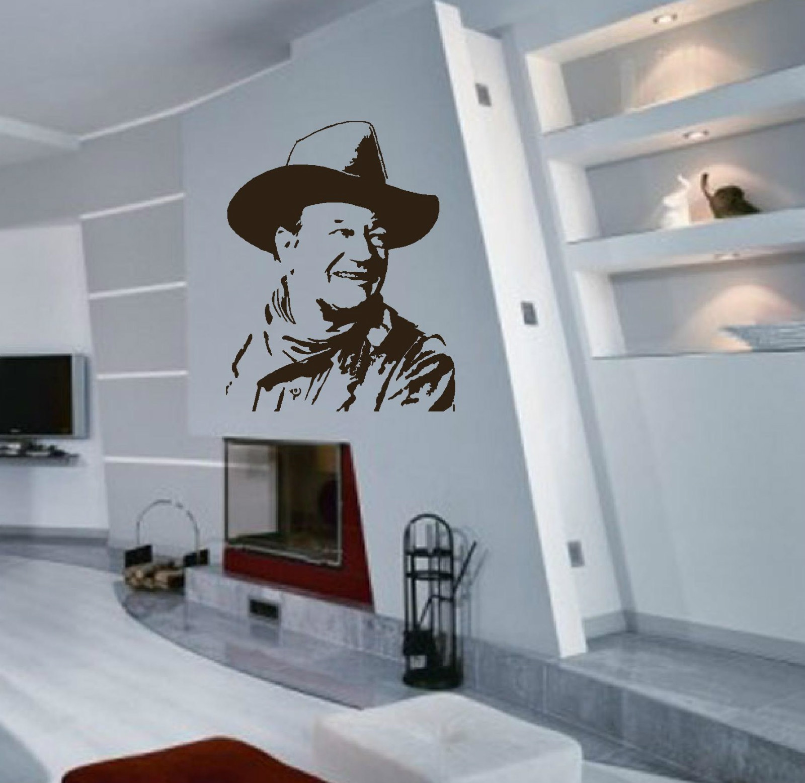 JOHN WAYNE PORTRAIT – WALL ART DECAL STICKER