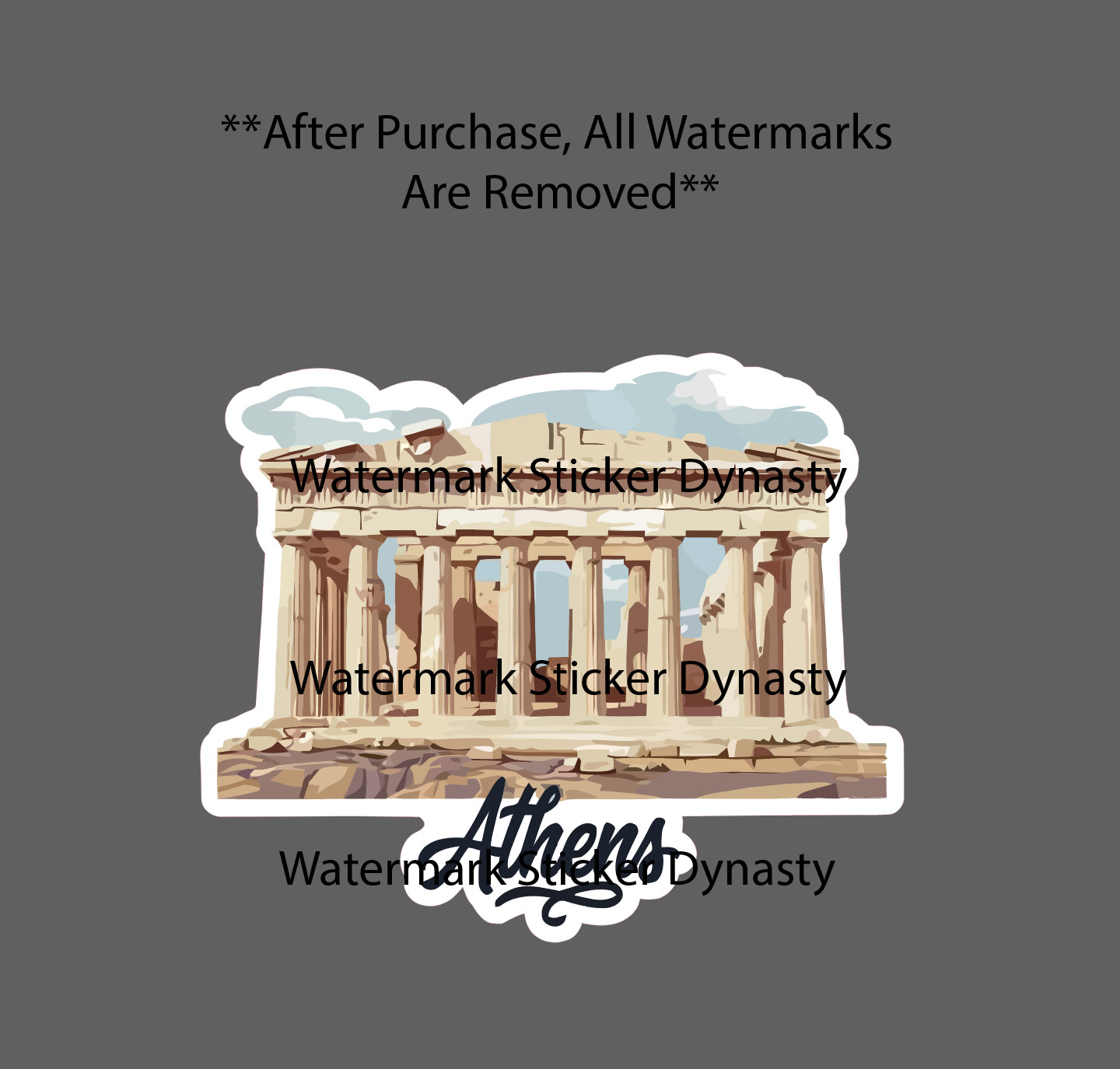 Athens Parthenon Sticker Waterproof Decal Ancient Greece Greek Travel Gift NEW