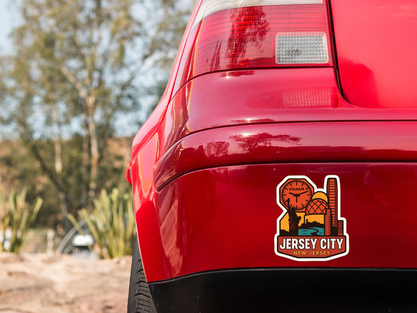 Jersey City New Jersey Sticker Decal Vinyl Die-Cut City Skyline Landmark Design