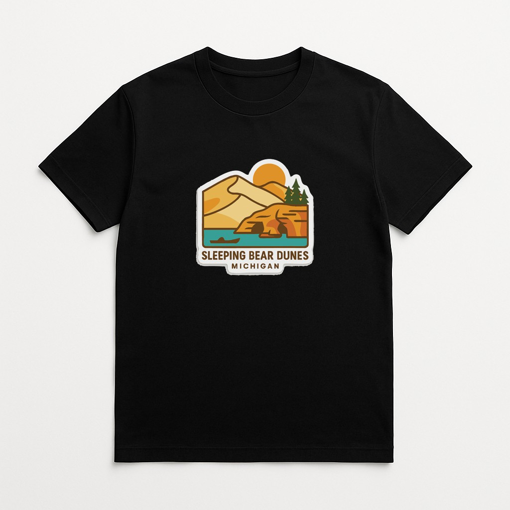Sleeping Bear Dunes Michigan Iron On Heat Transfer Vinyl HTV Die-Cut Symbolic