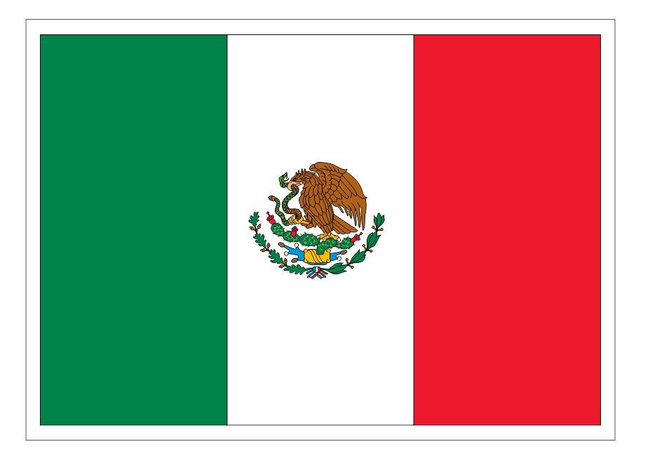 Mexico Flag Sticker Decal F02