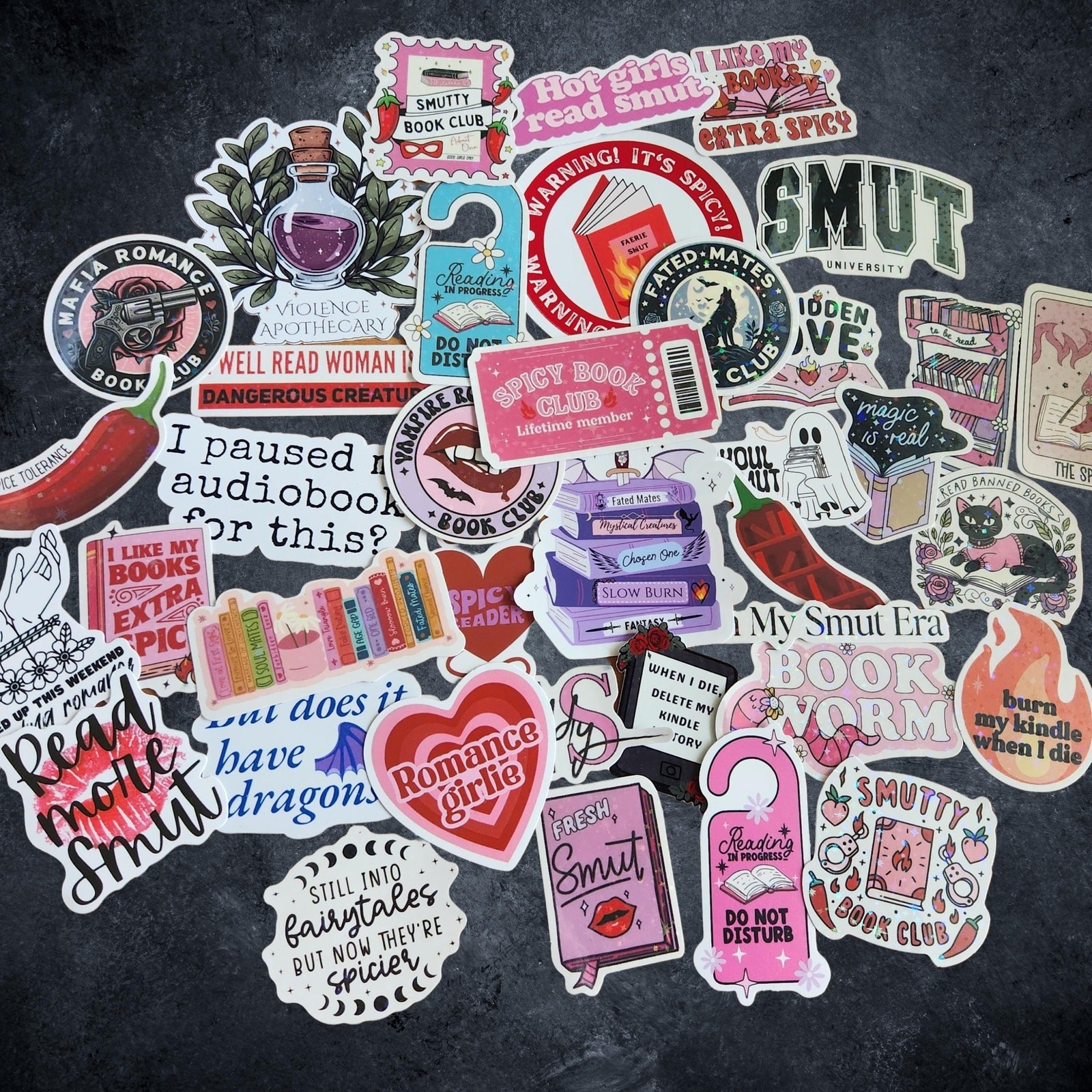 Hot Girls Read Fantasy Vinyl Sticker Reading Sassy Bookish Booktok Water Bottle