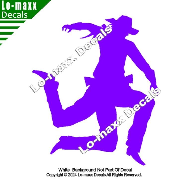 3 Legged Cowboy Western Whimsy Car Truck SUV Premium Quality Vinyl Decal