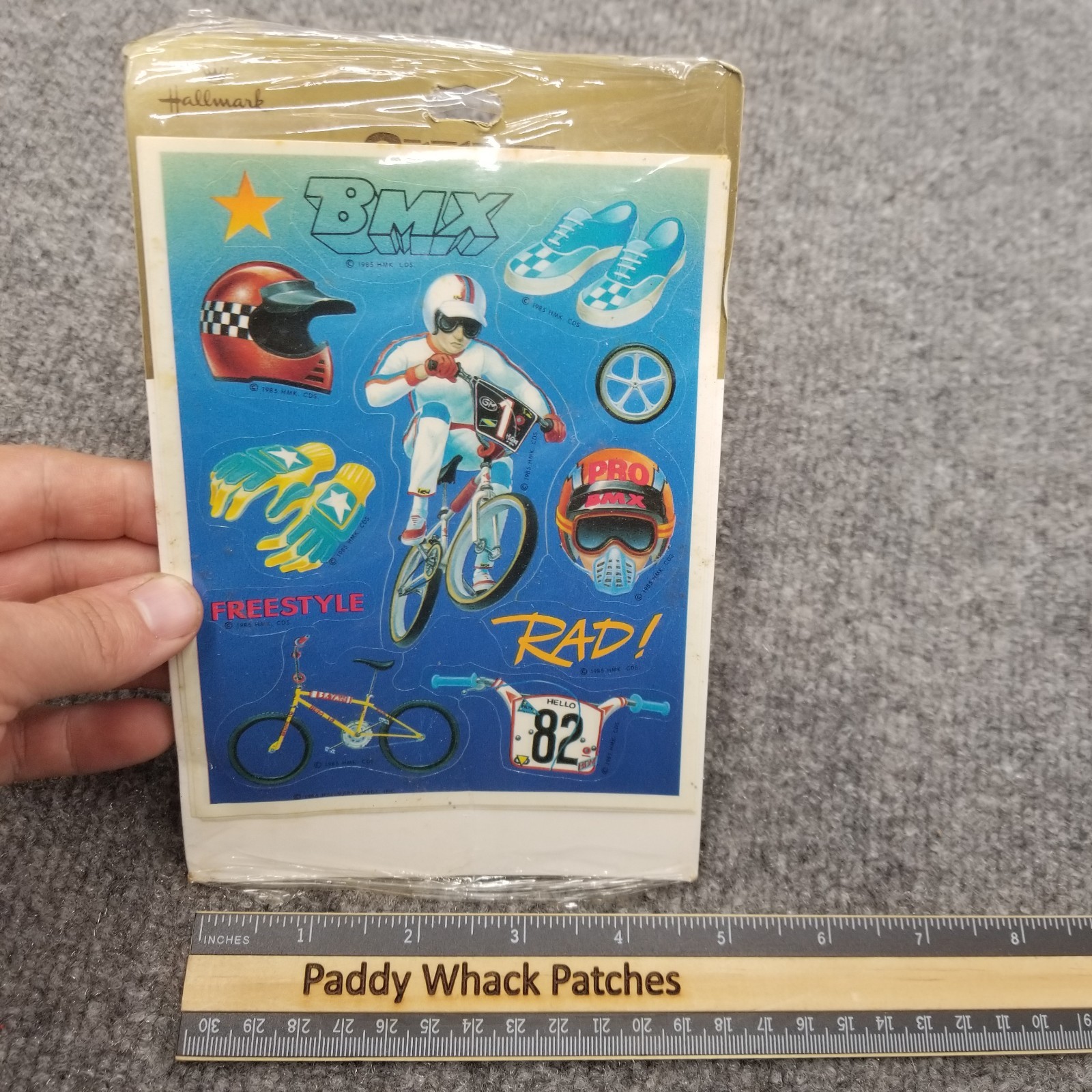 Vintage 80s Hallmark Stickers BMX Rad Bike 4 Sheets New Old Stock