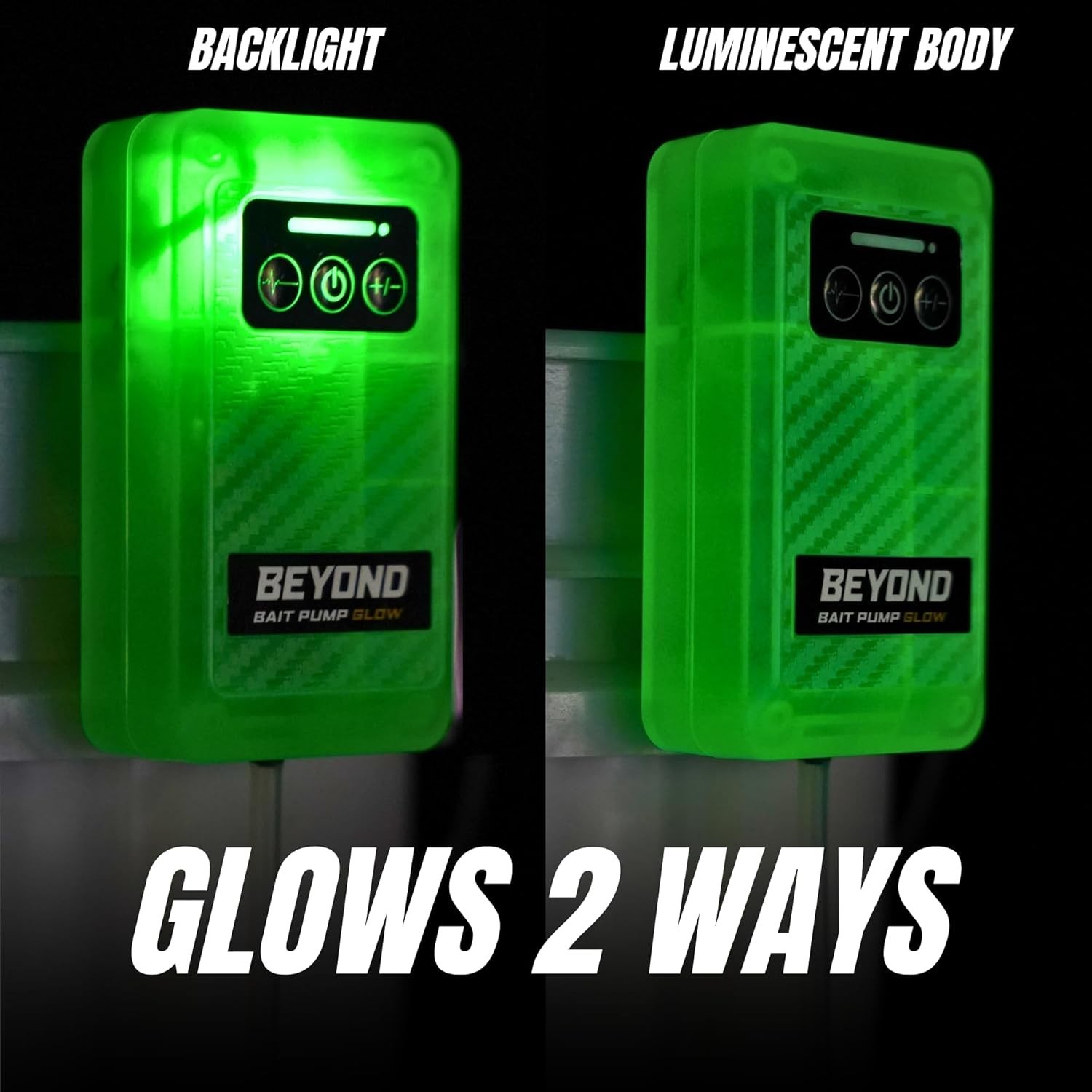 Beyond Bait Pump Rechargeable Aerator Portable Glow in the Dark Bubbler 4 Speed