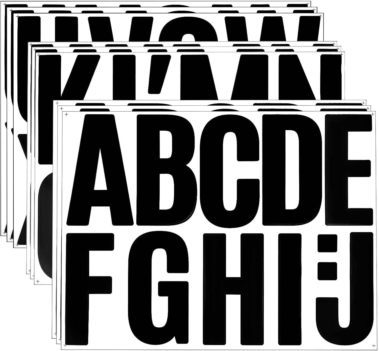Large Vinyl Alphabet Stickers, 4 Inch Self-Adhesive Poster Letter Stickers for M