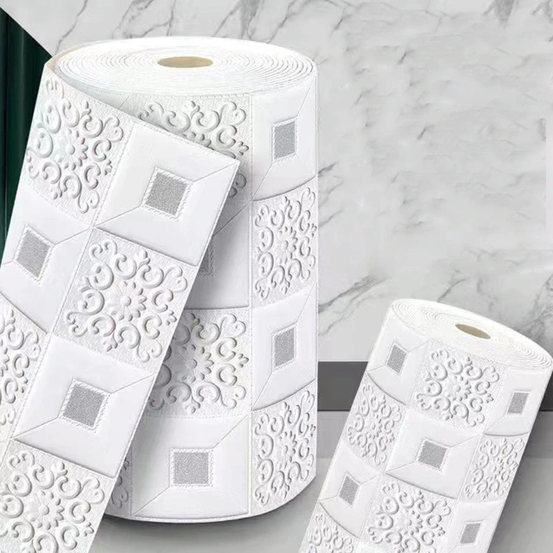 70Cm*10M 3D Brick Pattern Wall Sticker Self-Adhesive Panel Waterproof