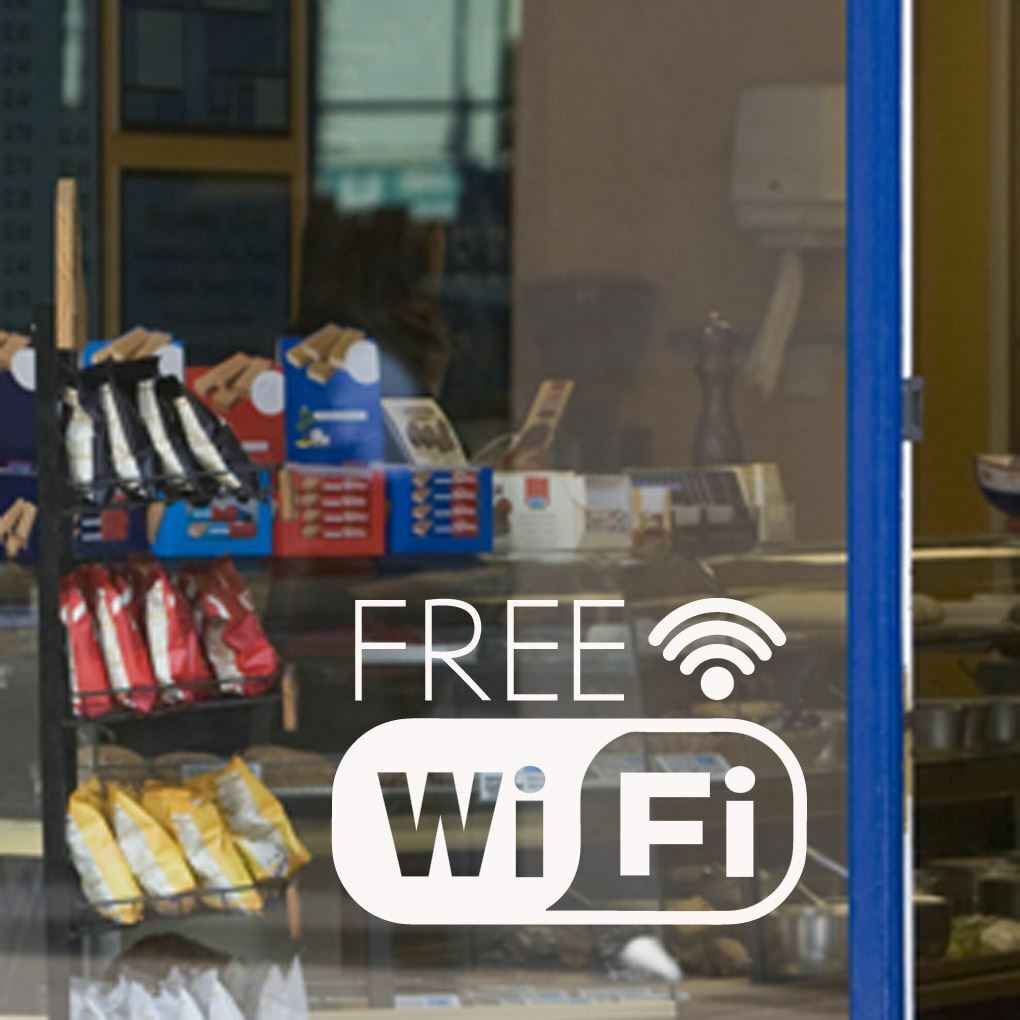 Free Wifi Window or Wall Decal – Entryway, Office, Business, Wall Art, Sticker