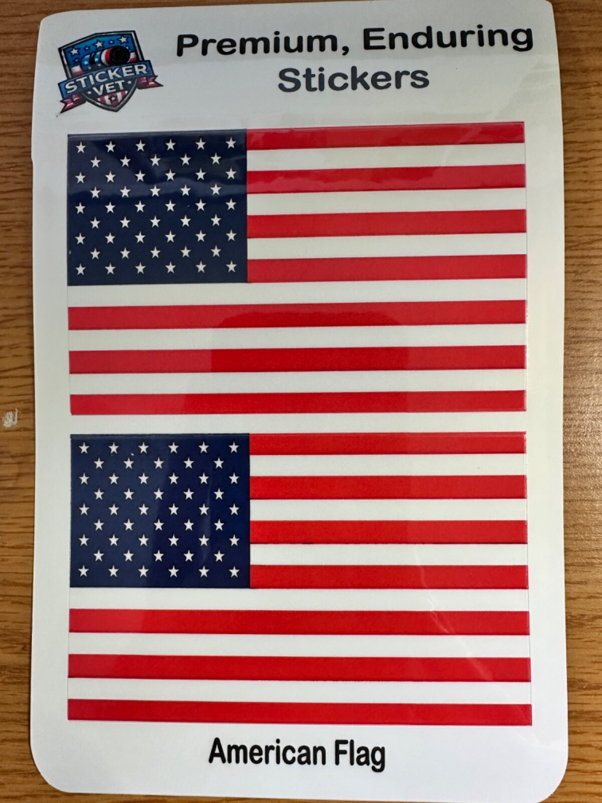 AMERICAN FLAG STICKER 4 x 2.5 inch twin pack