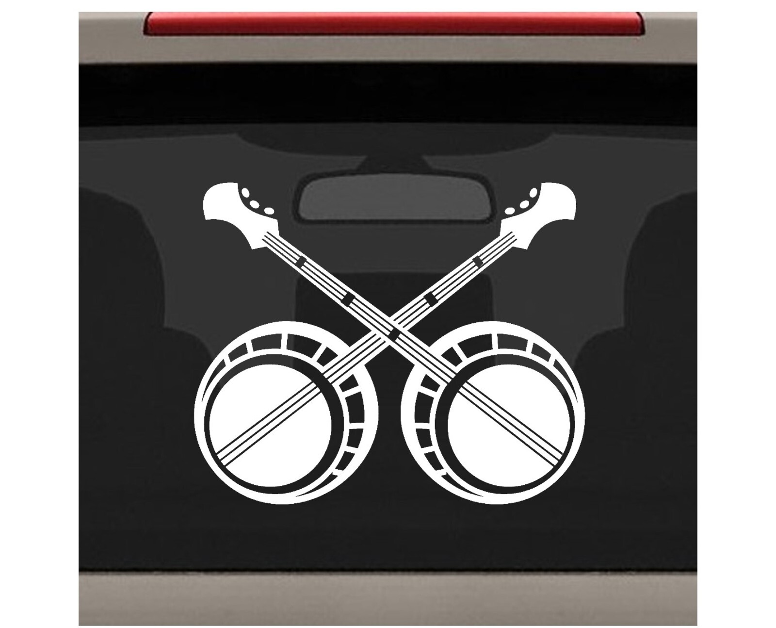 Bluegrass Banjo Decal Sticker Truck SUV Van Large Mountain Music 5-String 12×15