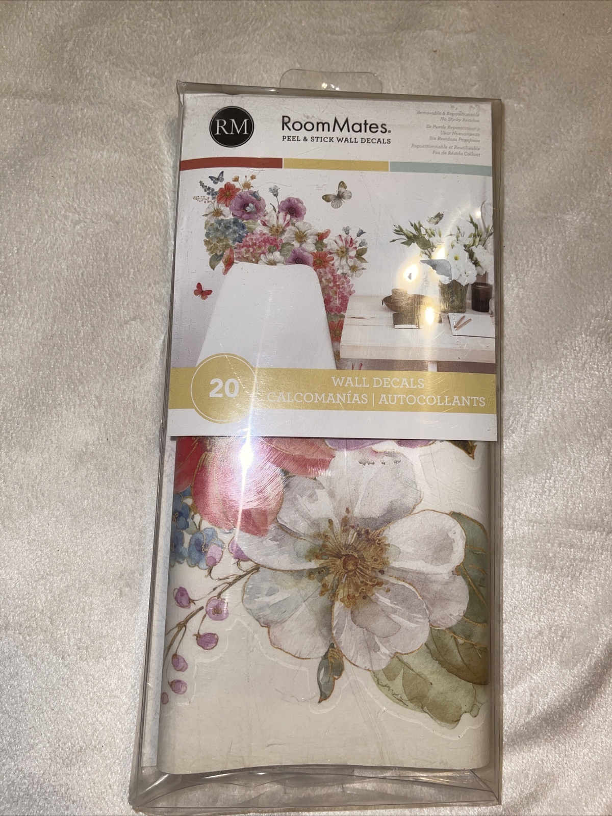 RoomMates RMK3262SCS Lisa Audit Garden Bouquet Peel And Stick Wall Decals ,Multi