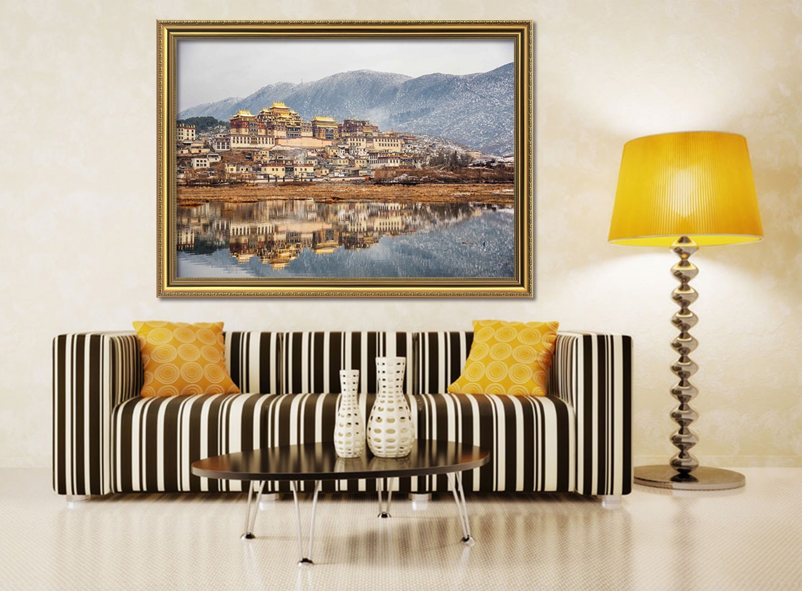 3D Small Town River 4 Framed Poster Home Decor Print Painting Art AJ WALLPAPER