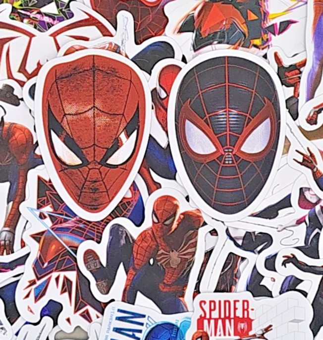 50 Pack Spider Multiverse Web Hero Stickers Vinyl Decals Superhero Laptop Lot