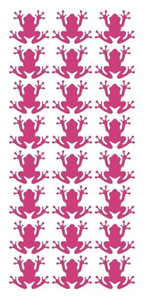 Frog Stickers Sticker Vinyl 1.20" DC34-041 Hot Pink