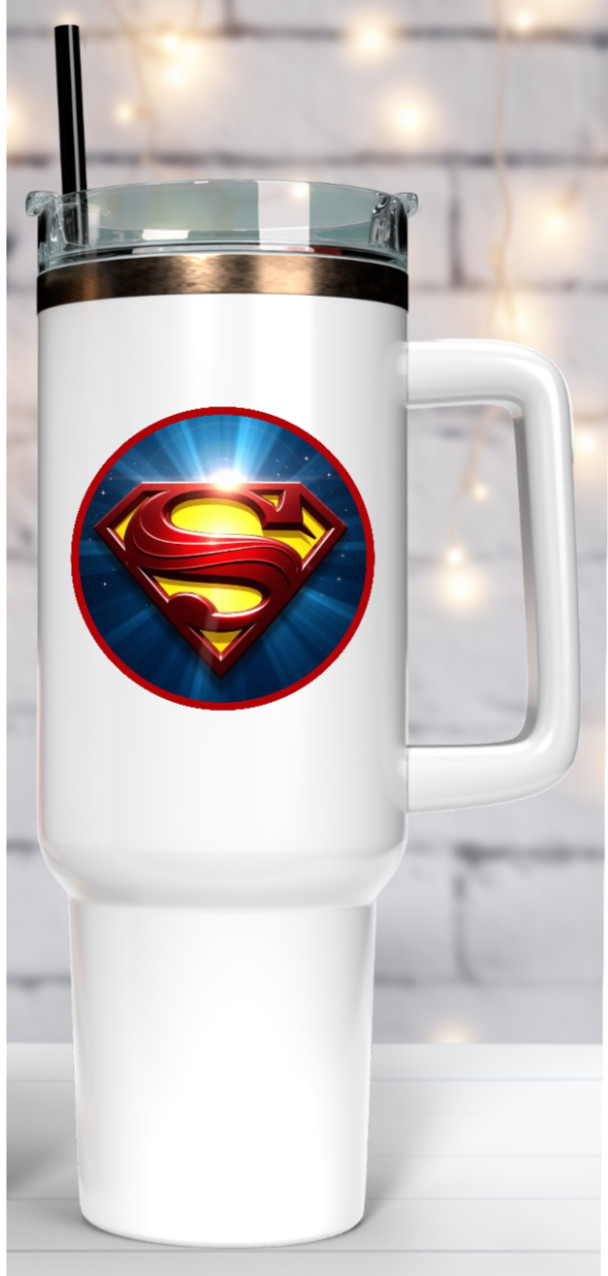 Superman (Sun Logo) 4" Vinyl Decal Handmade Vehicle Cooler Laptop Decor Grill 26