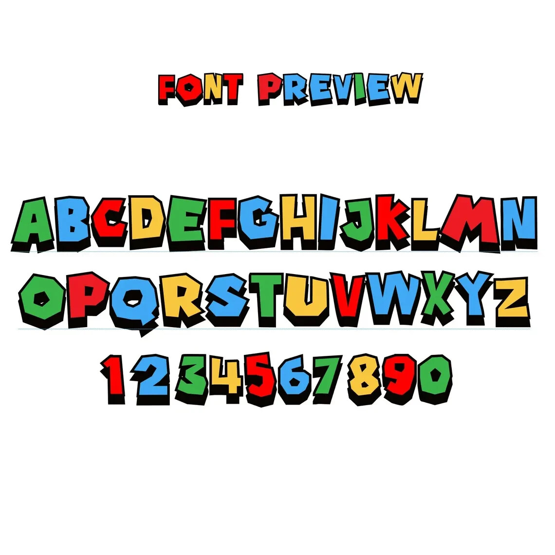 Custom Personalized Holographic Game Font Outlined Boy Girl Kids Name Sticker