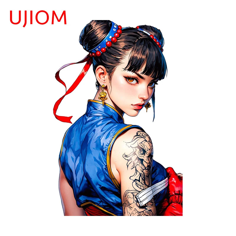 UJIOM Personality Trendy Chunli Wall Sticker Premium Design Proof Picture Decal