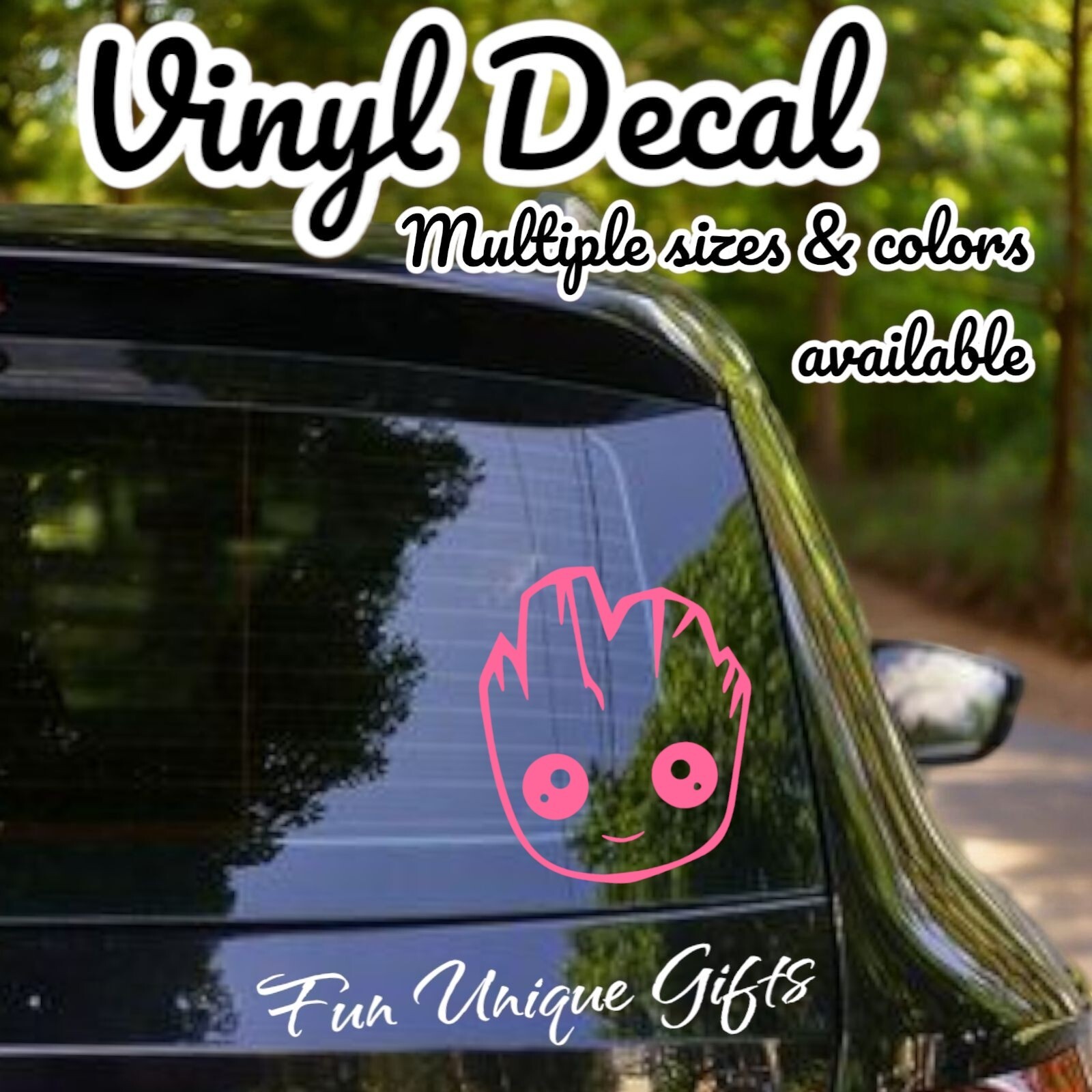 Groot Face Vinyl Decal Sticker -Multiple Colors & Sizes- FREE SHIPPING