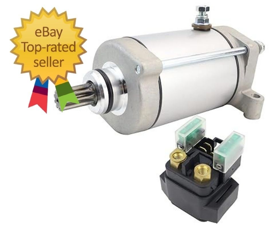 Starter Motor & Relay Replacement for Yamaha Grizzly 400 450 660 2002-2010, K…