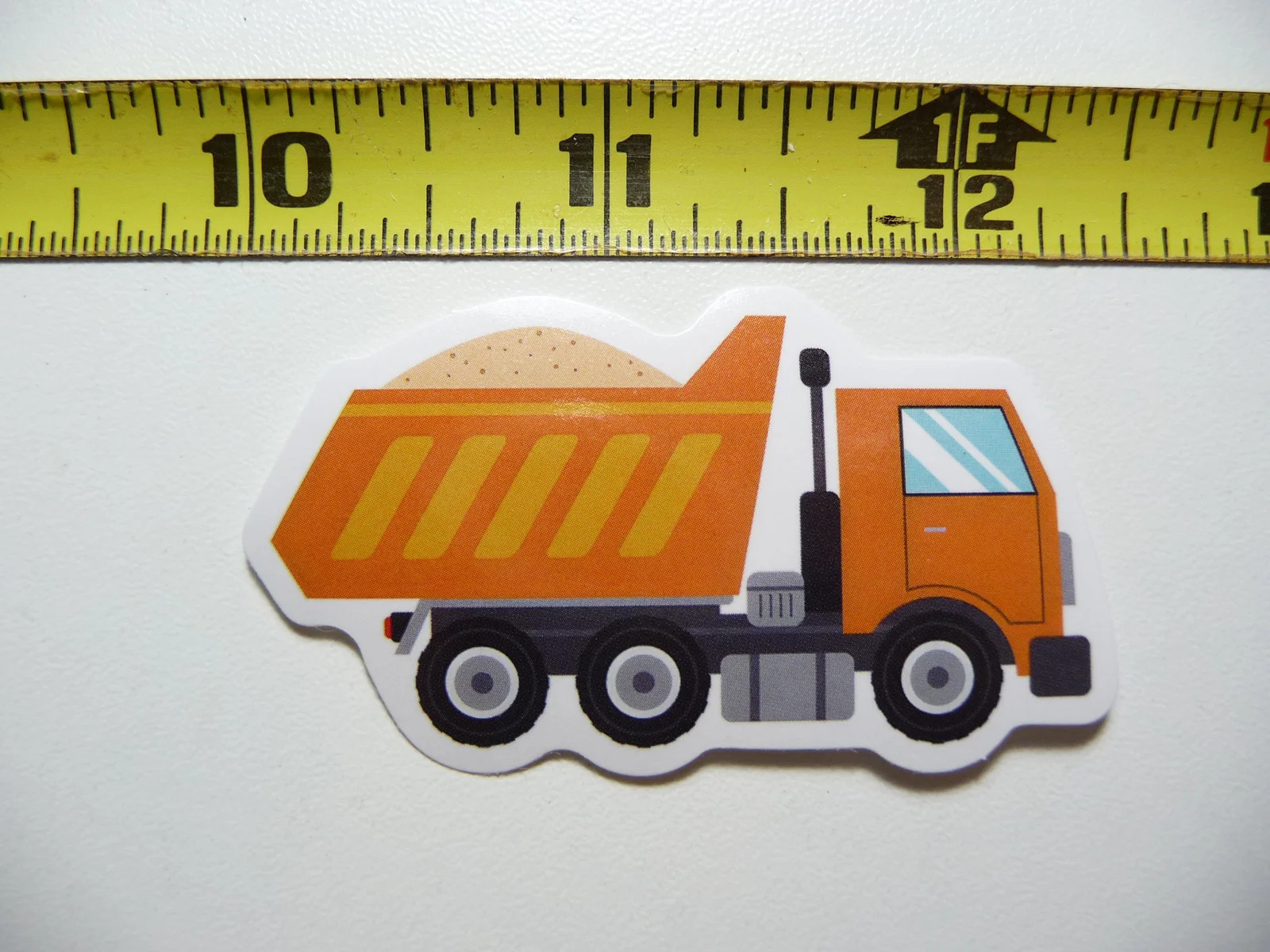 LOADED RIGHT DUMP TRUCK SMALL STICKER DECAL CONSTRUCTION MACHINERY