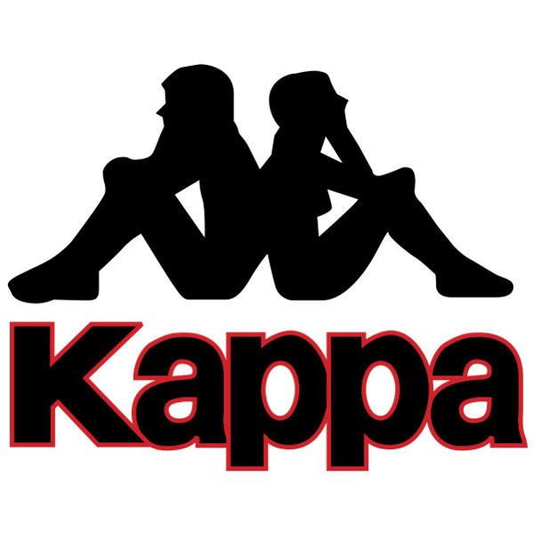 Kappa, Black & Red Vinyl Die Cut Sticker