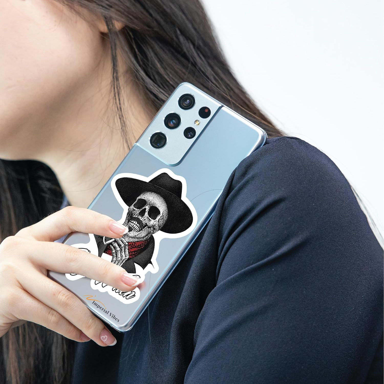 Doc Holiday Skull Sticker – 3 Pcs Waterproof Removable Decal for Home, Car, Lapt