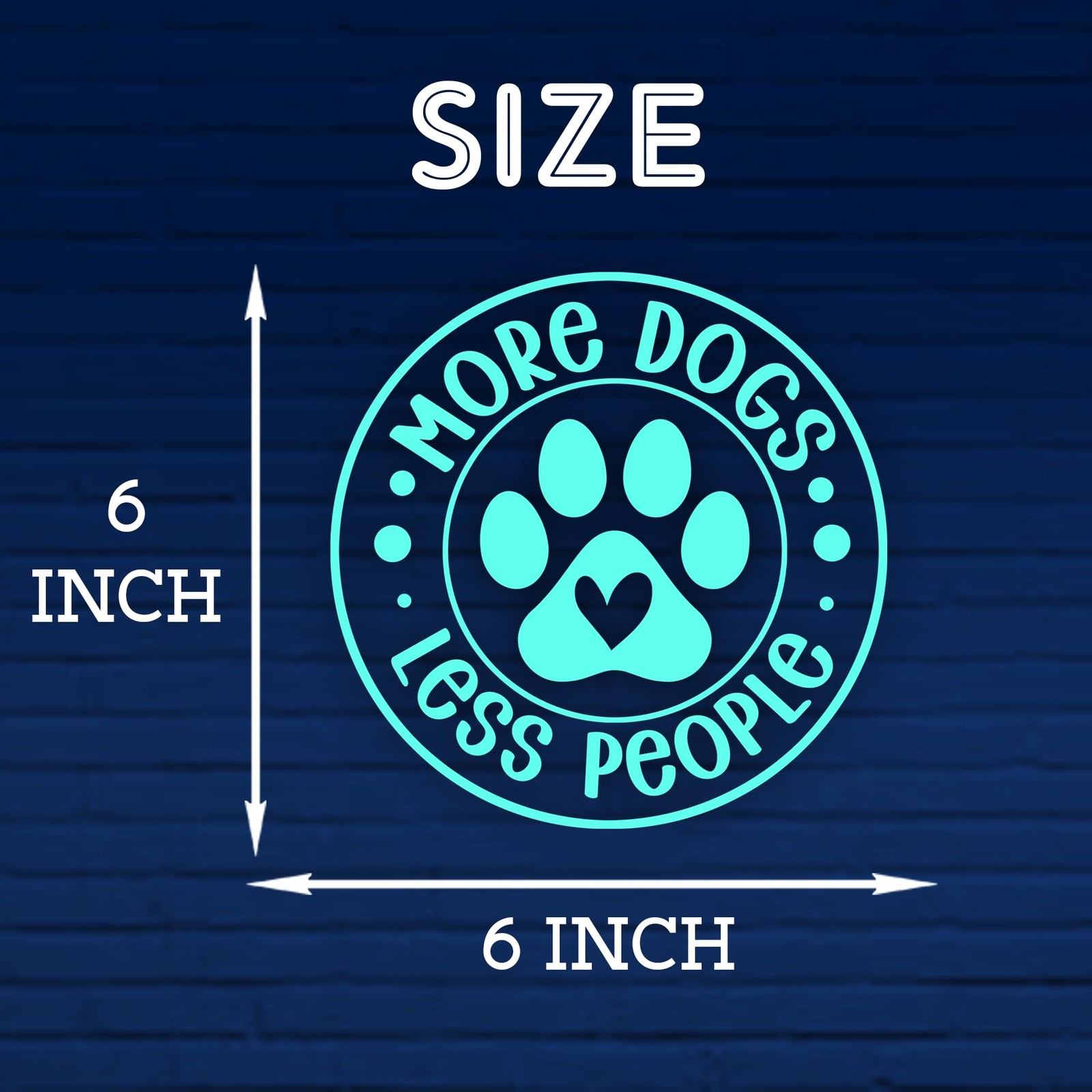 Funny Dog Paw Car Decal Waterproof Bumper Sticker for Dog Lovers, 6 Inches