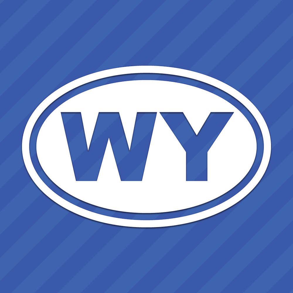 Wyoming WY Oval Vinyl Decal Sticker