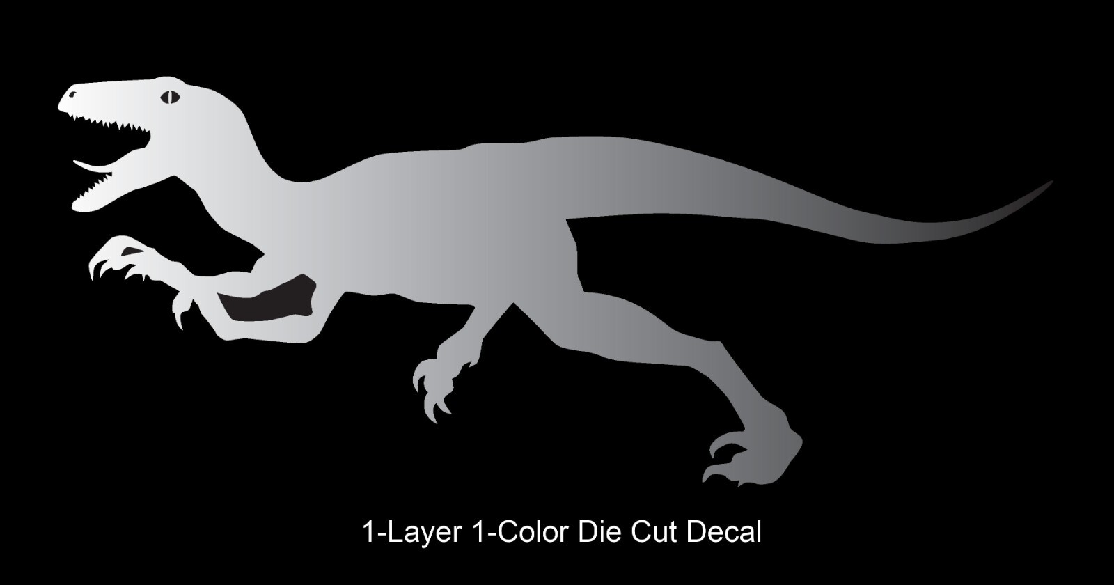 Dinosaur – Running Velociraptor #6 – Jurassic Period – 4-21" wide – DieCut Decal