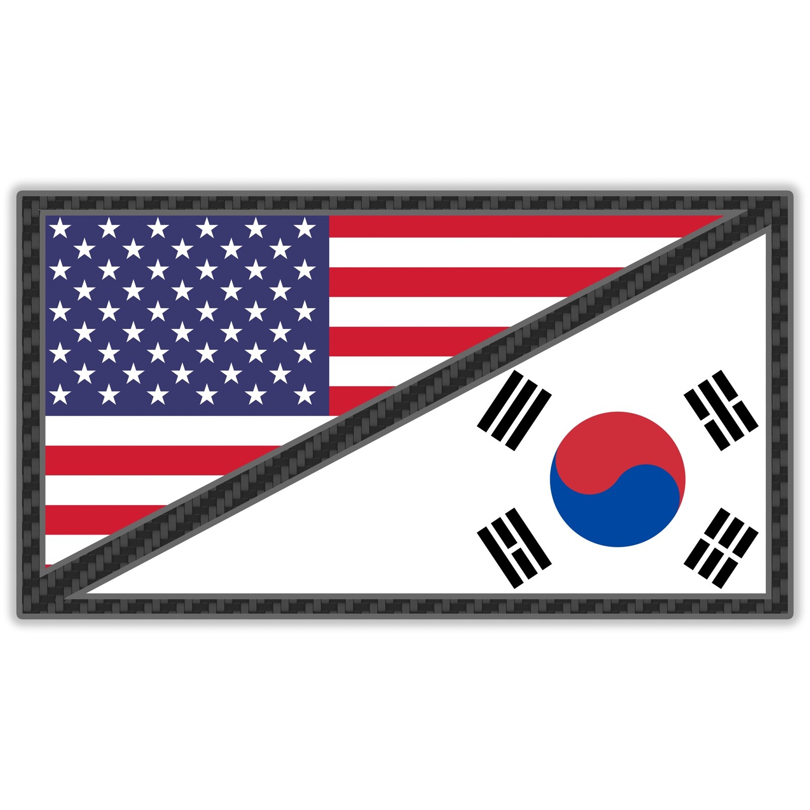 Korean American Sticker KDM Decal Car South Korea Flag USA US America Country