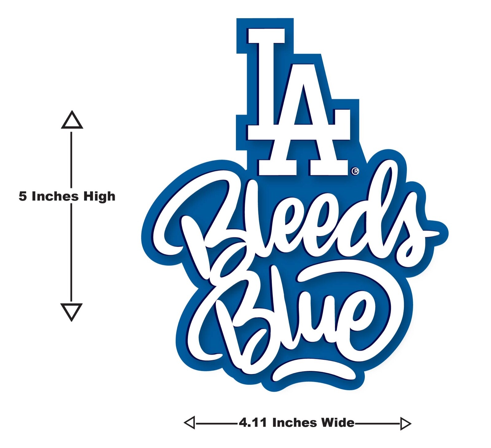 Los Angeles Dodgers: "LA Bleeds Blue" Decal