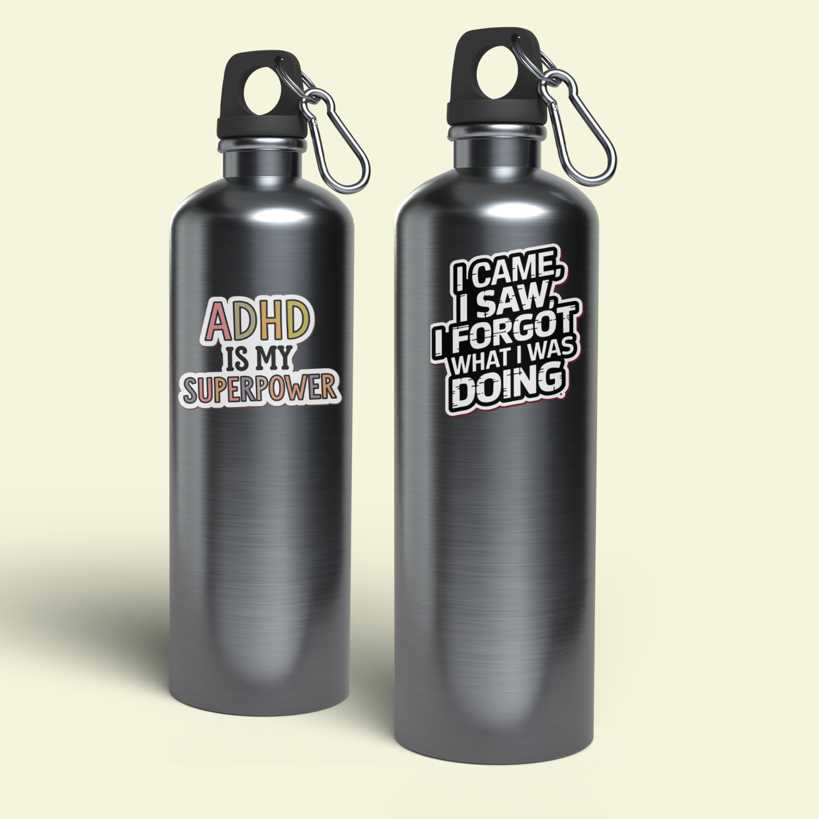 Funny ADHD Stickers for Your Laptop, Water Bottler, or Planners.