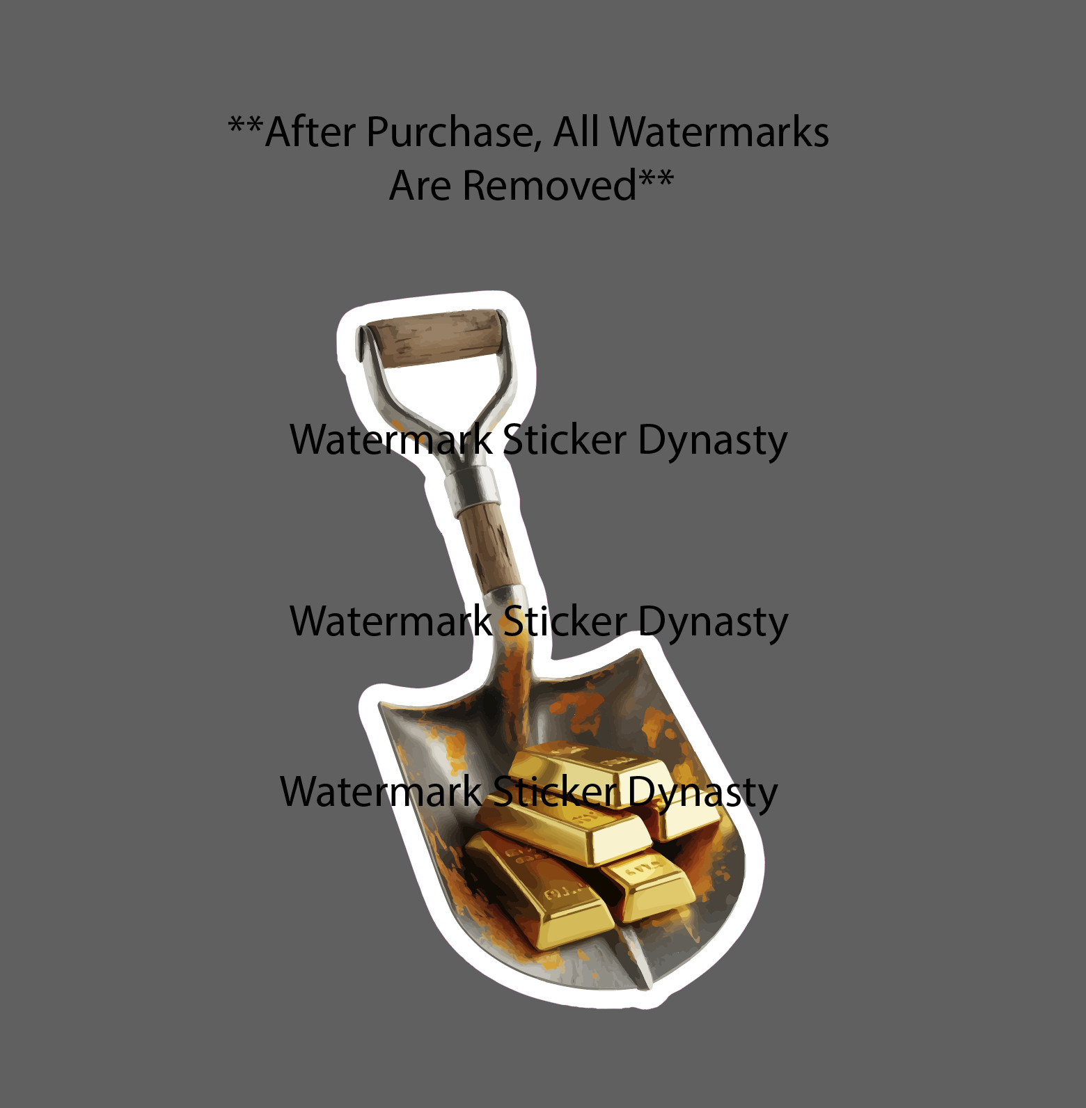 Gold Digger Sticker Waterproof Decal Shovel Gold Bars Money Cash Gift NEW