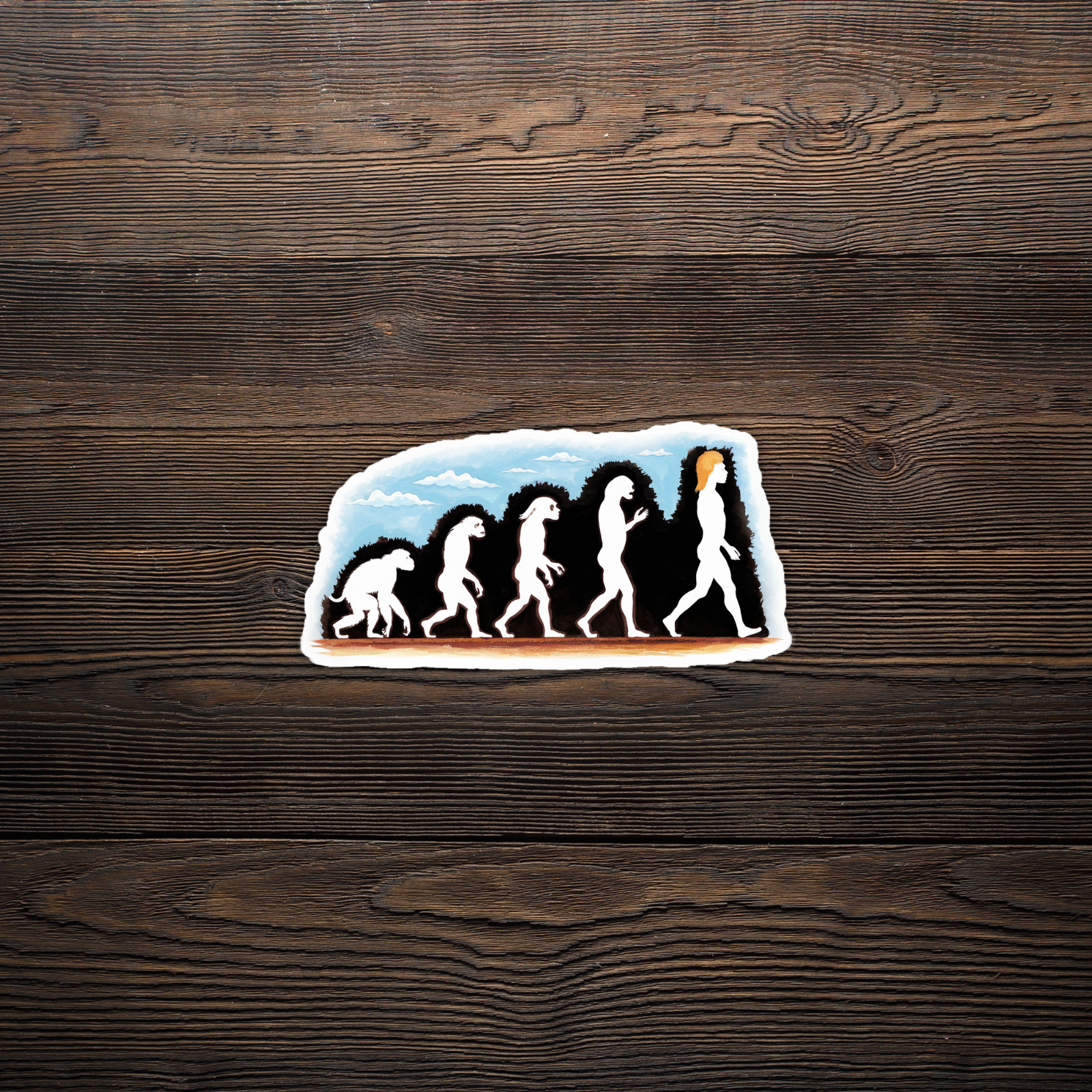Evolution of Man Bigfoot Sasquatch Silhouette Sticker Decal #181