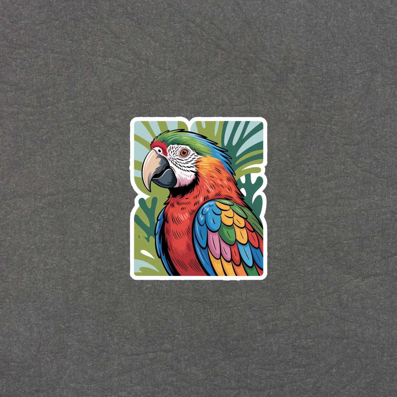 Vibrant Tropical Parrot Sticker – Colorful Bird Art Decal #7140