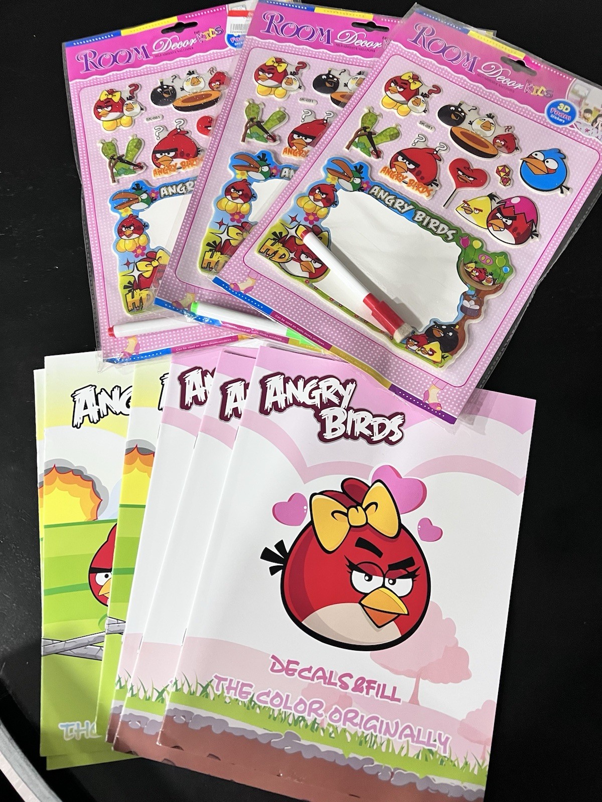 Room Decor KIDS Angry Birds 3D Self-Adhesive Foam Decals for Wall Stickers Gamer