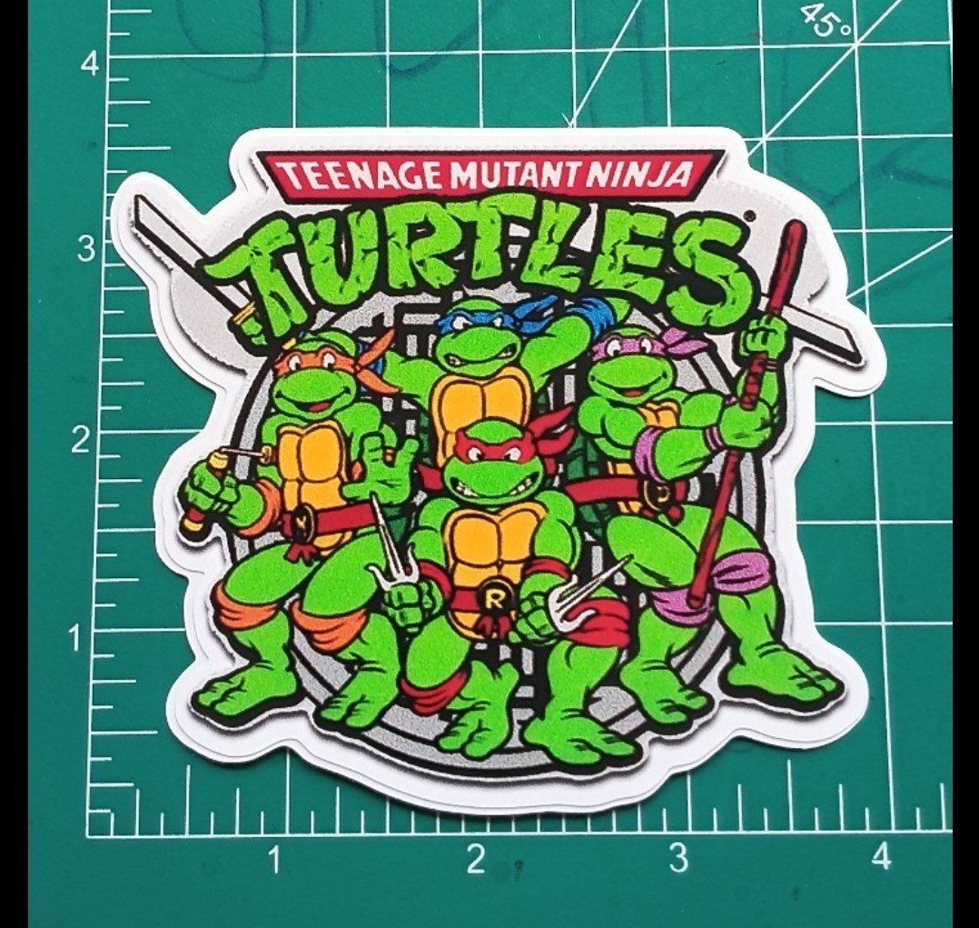 TMNT X VYNIL HIGH-GLOSS DIE-CUT STICKER X 4X4 INCH STICKER X HOMEMADE