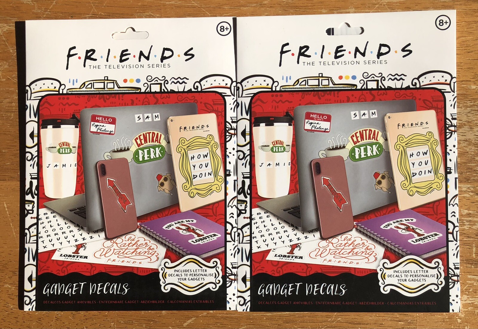 Lot of 2 Friends Decals 110 Waterproof & Removable Gadget Device Locker Decals