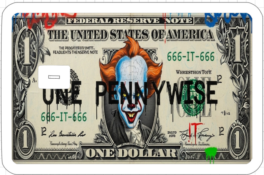 Horror Movie Killer Money ATM Debit Credit Sticker Skin Halloween Freddy Jason