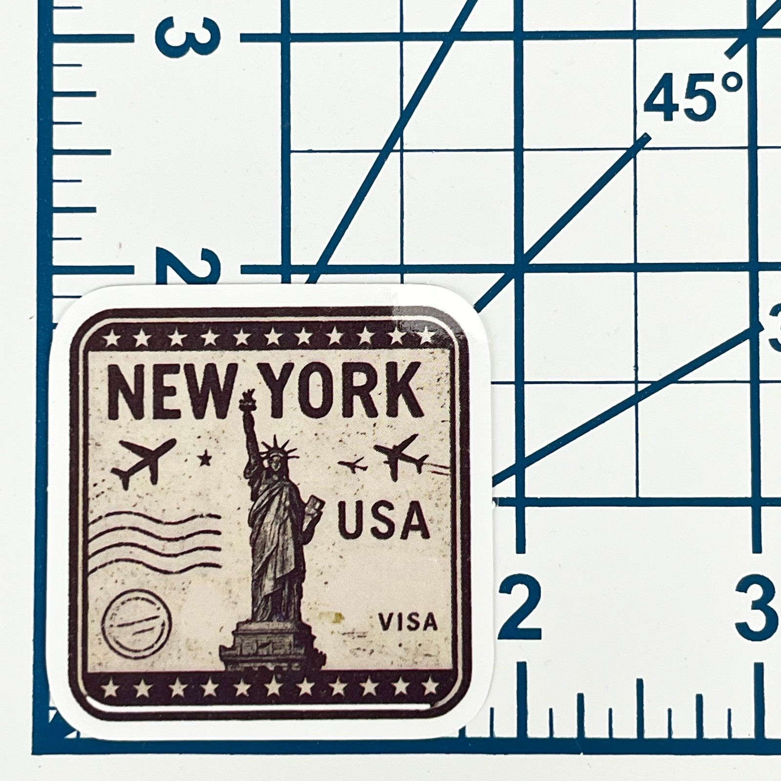 New York USA Vinyl Sticker Statue of Liberty Travel Souvenir Laptop Art Gift
