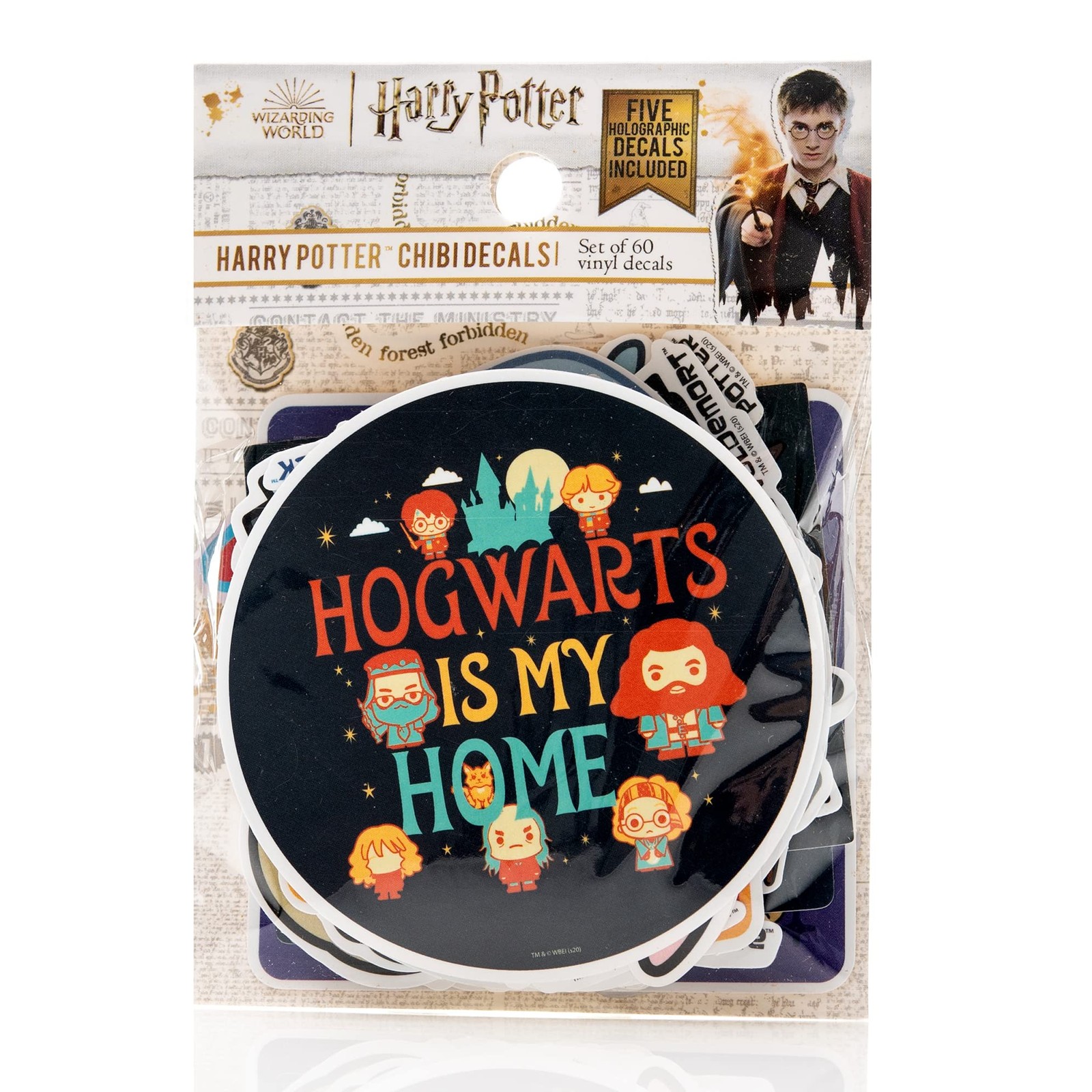 Conquest Journals Harry Potter Chibi Vinyl Decal 60 Pack, White