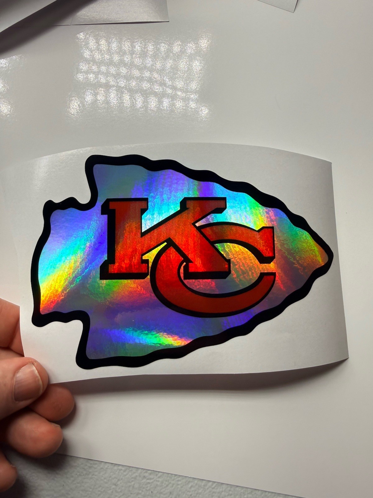 Kansas City Chiefs Holographic Vinyl Decal