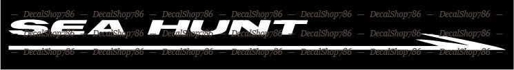 Sea Hunt Boats -Outdoor Sport- Car/SUV/Truck Vinyl Die-Cut Peel N' Stick Decals