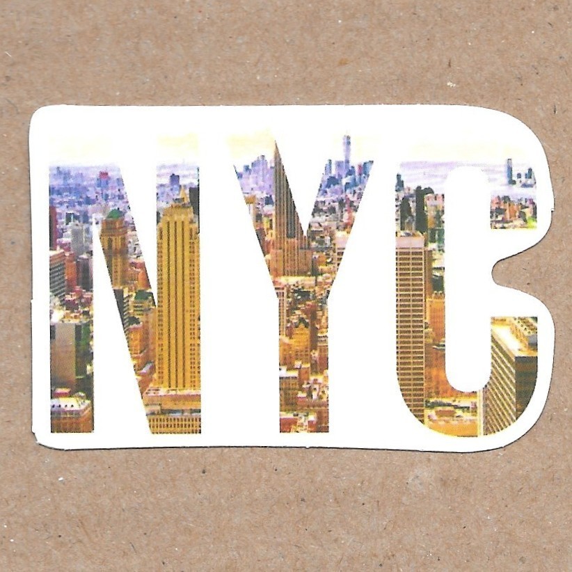NYC Skyline Sticker Die Cut New York City Decal Scrapbooking Journal Travel