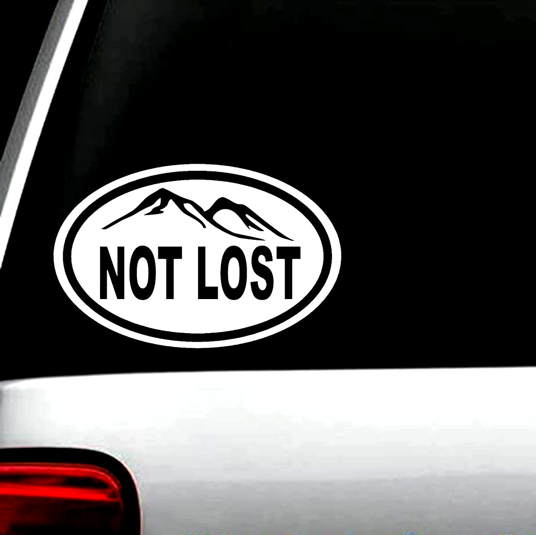 Not Lost Oval Decal Sticker Tent Hiker Camper Hiking Camping Gear Art H1124